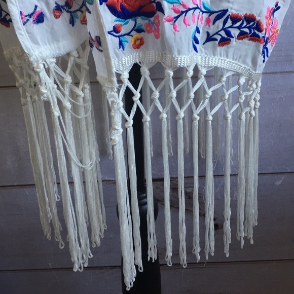 Floral Fringe Kimono - Picture 5 of 10